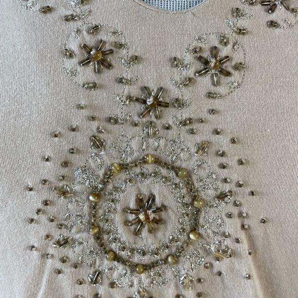 Style and Co. Three Quarter Sleeve V-Neck Top Size L EUC - Picture 4 of 8